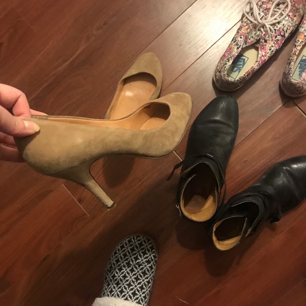 Jcrew suede heels 6